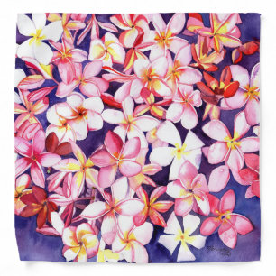 Floating Plumeria Bandana