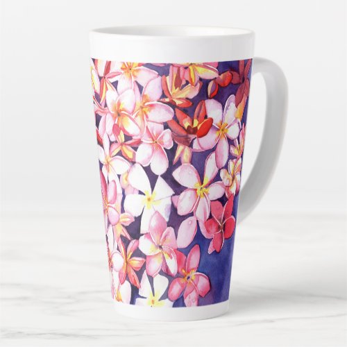 Floating Plumeria Latte Mug