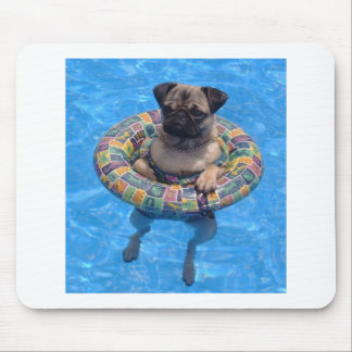Floating pug mouse pad