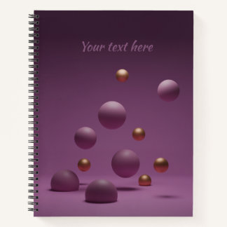 Floating Purple and Gold Spheres  Notebook