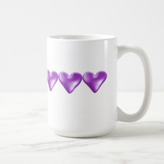 Floating Purple Hearts Coffee Mug