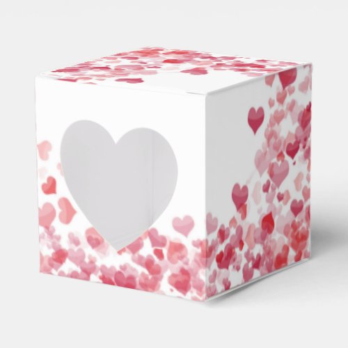 Floating red hearts Favor Box