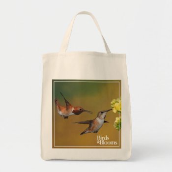 Floating Rufous Hummingbird Tote Bag by birdsandblooms at Zazzle