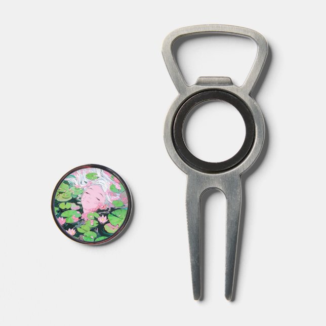 Floating Serenity Water Nymph Anime Girl Divot Tool (Front (Open))