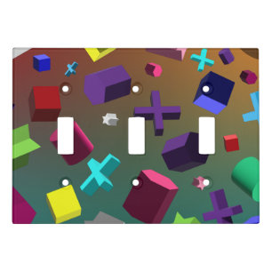 Floating Shapes Three Demensional Light Switch Cover