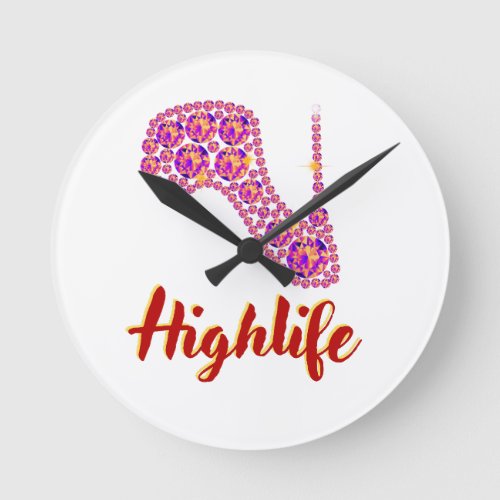 Floating shoe fashion flippy high_speed round clock