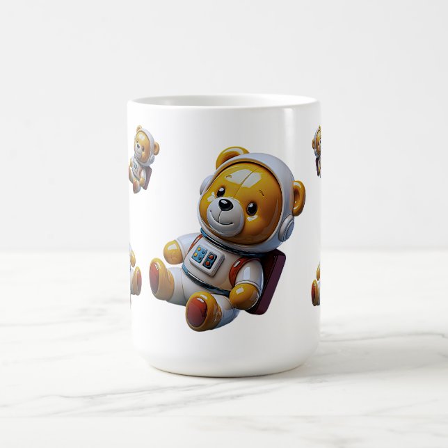 Floating Space Teddy Coffee Mug (Center)