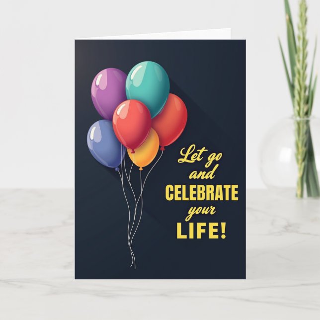 Floating Sphere Birthday Card (Front)