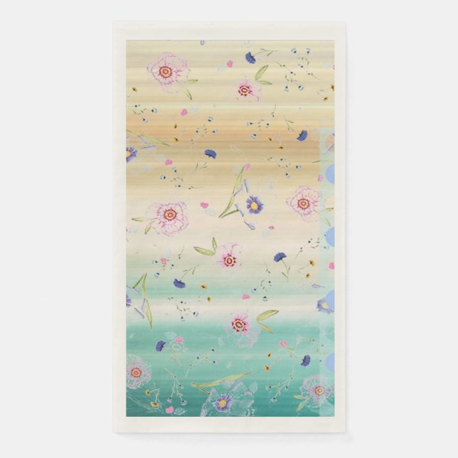 “Floating Spring Flowers” Guest Paper Towels (Front)