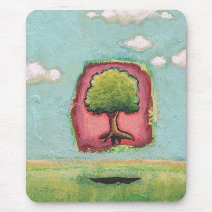 Floating tree fun contemporary art On Your Own Mouse Pad