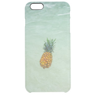 Floating / Tropical Beach Accent Pineapple Clear iPhone 6 Plus Case