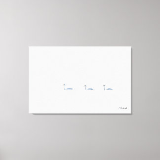 floating - tundra swan canvas print