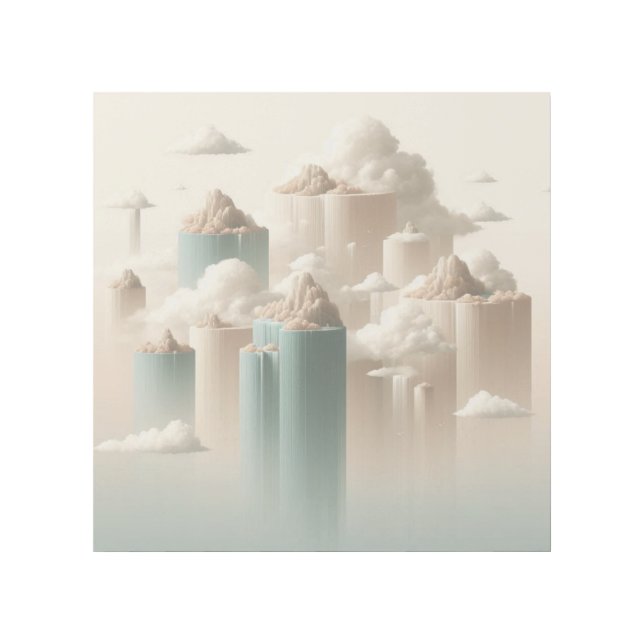 Floating Waterfall Islands in Minimal Surreal Styl Gallery Wrap (Front)