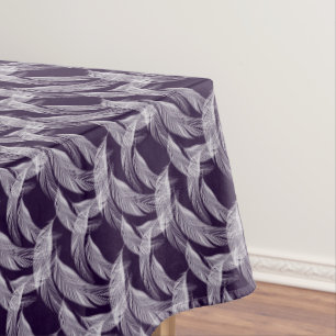 Floating White Feathers Tablecloth