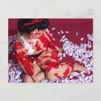 Floating World Girl Postcard