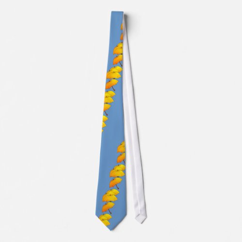 Floating yellow umbrella tie
