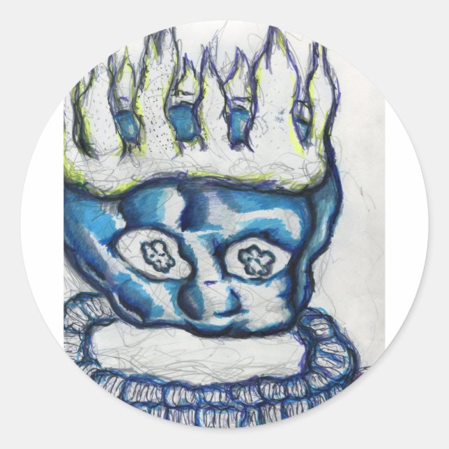 FloatingKing Classic Round Sticker (Front)