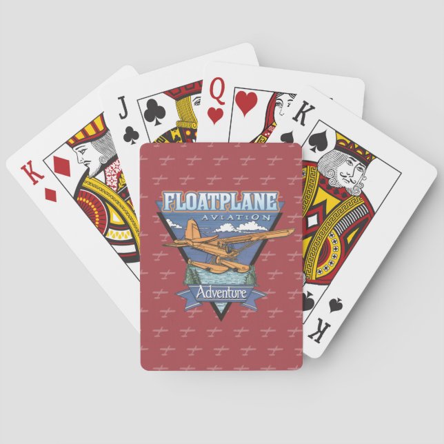 Floatplane Aviation Adventure Poker Cards (Back)