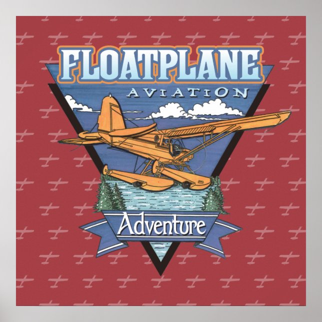 Floatplane Aviation Adventure Poster (Front)