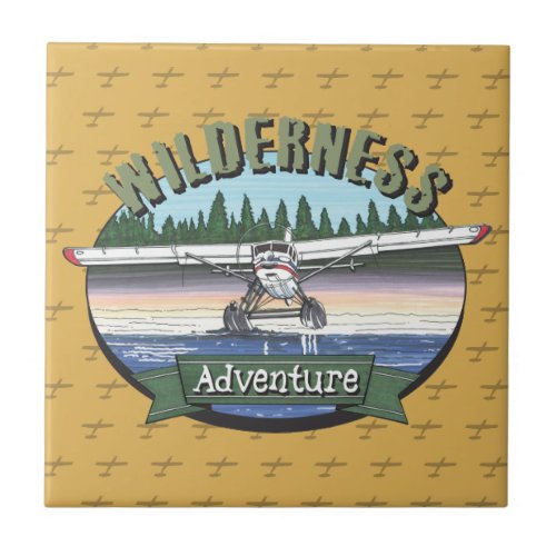 Floatplane Aviation Wilderness Adventure Ceramic Tile