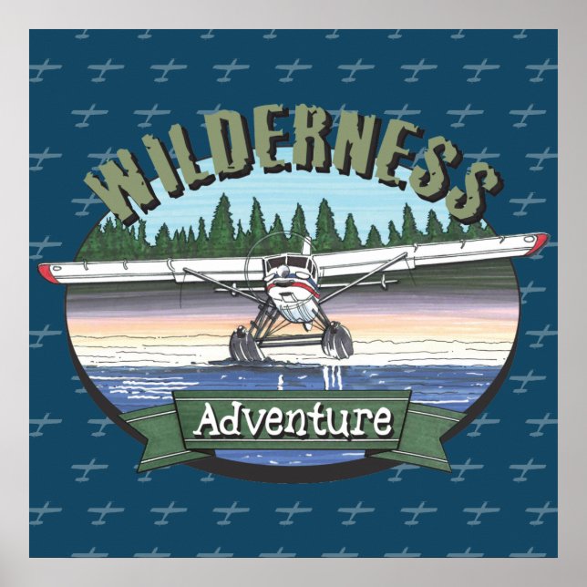 Floatplane Aviation Wilderness Adventure Poster (Front)