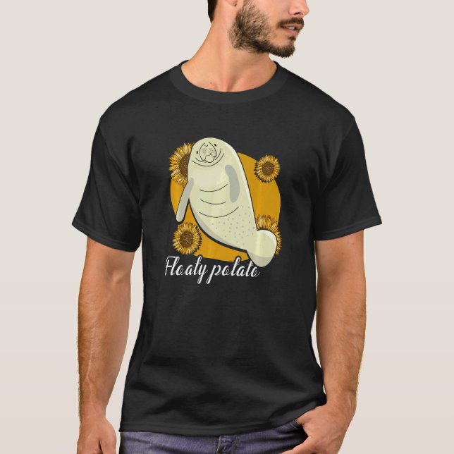 Floaty Potato Manatee Sea Cow Manatees T-Shirt (Front)