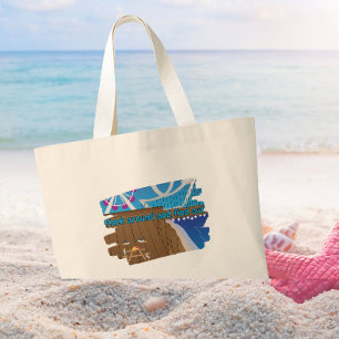 Flock Around and Find Out Funny Seagull Large Tote Bag