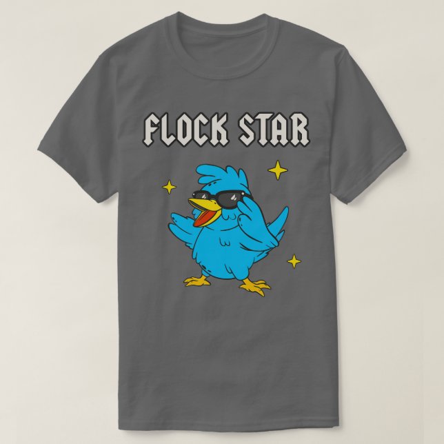 Flock Funny Bird Lover Ornithology T-Shirt (Design Front)