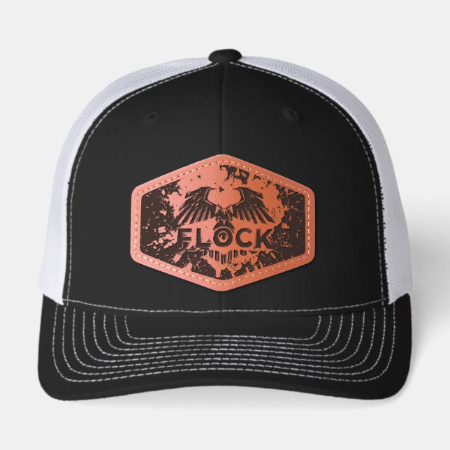 FLOCK LEATHER PATCH HAT (Front)