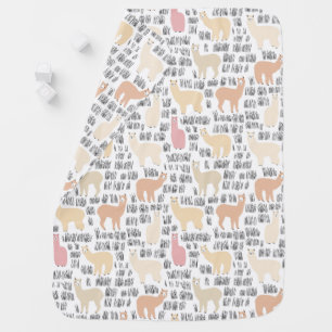 Flock Of Alpacas Pattern Baby Blanket