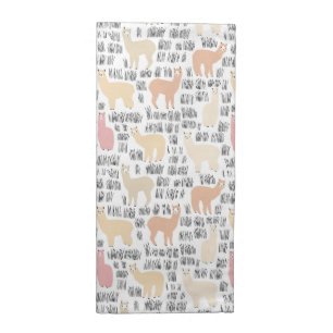 Flock Of Alpacas Pattern Cloth Napkin