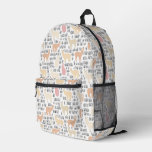 Flock Of Alpacas Pattern Printed Backpack