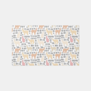 Flock Of Alpacas Pattern Rug