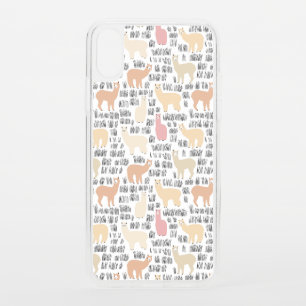 Flock Of Alpacas Pattern iPhone XS Case