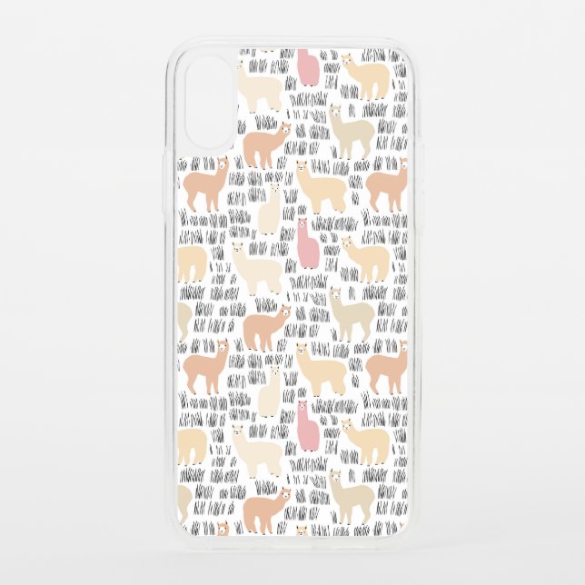 Flock Of Alpacas Pattern Uncommon iPhone Case (Back)