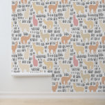 Flock Of Alpacas Pattern Wallpaper