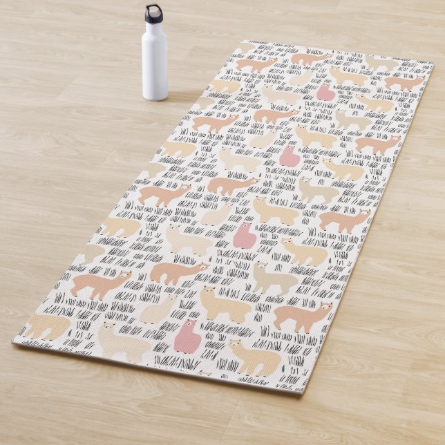 Flock Of Alpacas Pattern Yoga Mat (In Situ)