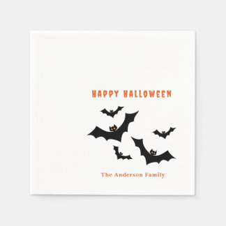 Flock of Bats personalized for Halloween Napkins