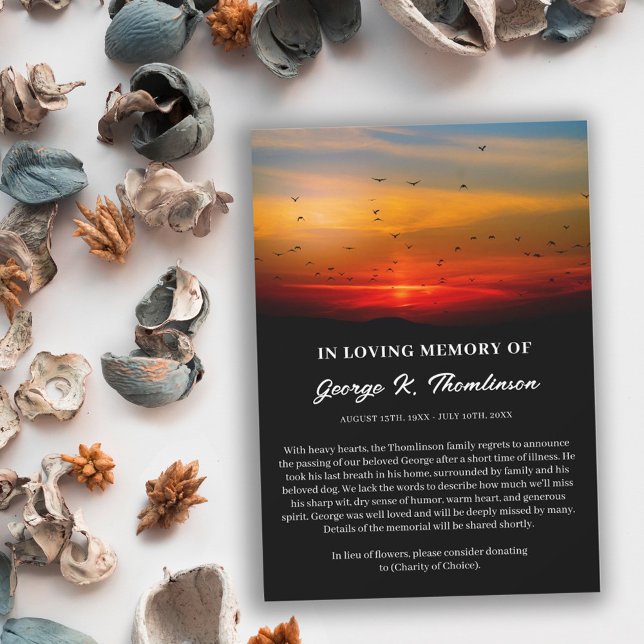 Flock of Birds at Sunrise Death Announcement (Creator Uploaded)