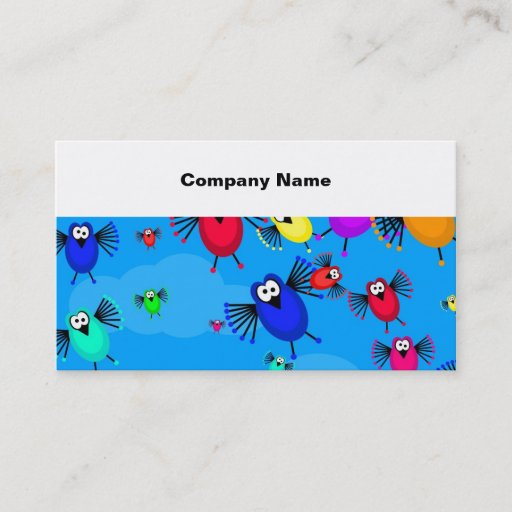 Customizable Flock of Birds Business Card Template