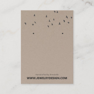 ©Flock of Birds Kraft Earring Jewelry Display Business Card