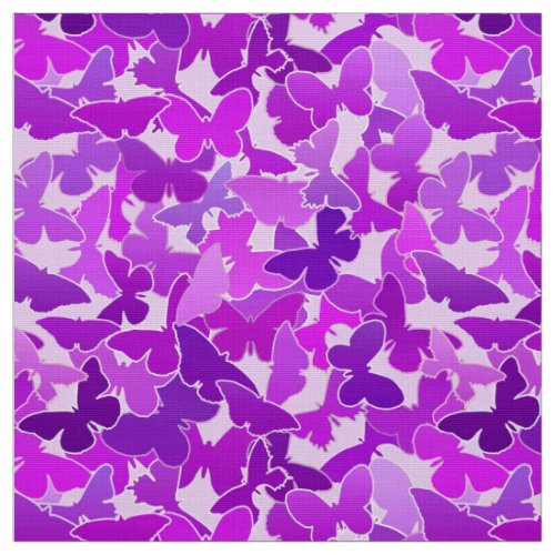 Flock of Butterflies Amethyst Violet and Orchid Fabric