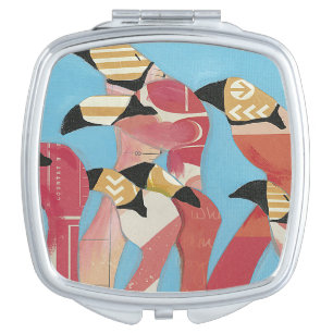 Flock of Flamingos Compact Mirror