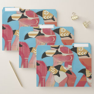 Flock of Flamingos File Folder