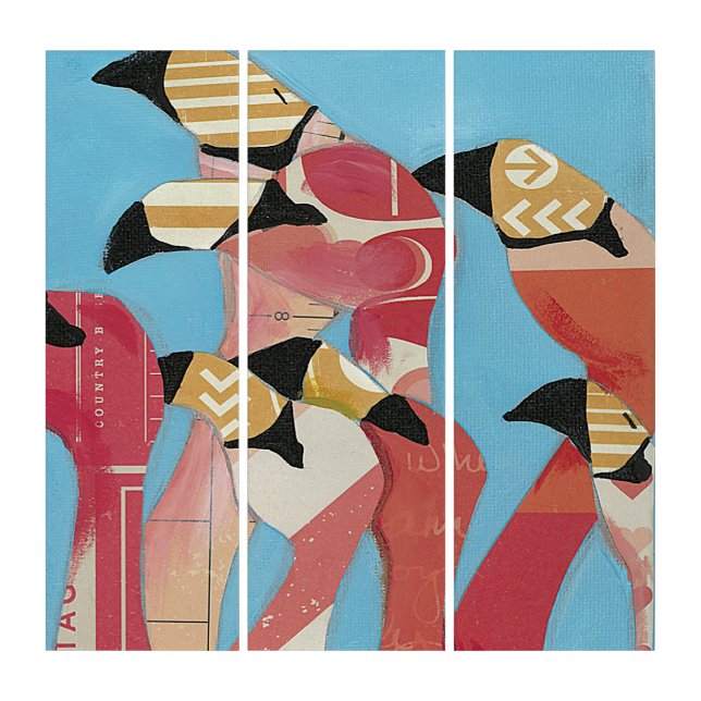 Flock of Flamingos Triptych (Front)