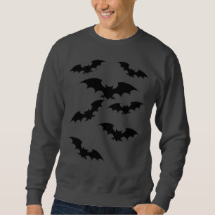 Flock of Flying Bats Trendy Halloween Sweatshirt