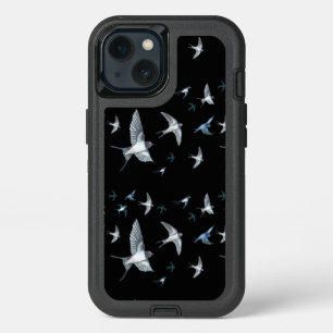 Flock Of Flying Swallow Birds Illustration iPhone 13 Case