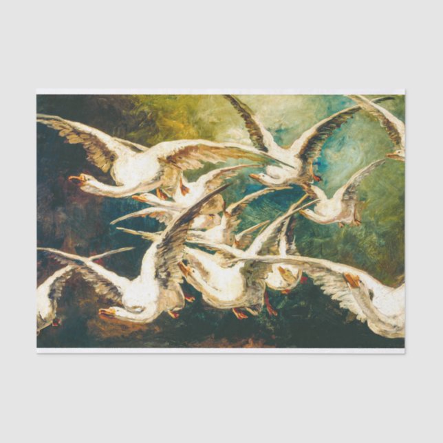 Flock of Geese Decoupage Tissue Paper (Front)