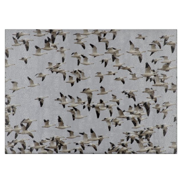 Flock of Geese in Flight Cutting Board (Front)