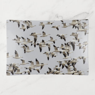 Flock of Geese in Flight Trinket Tray